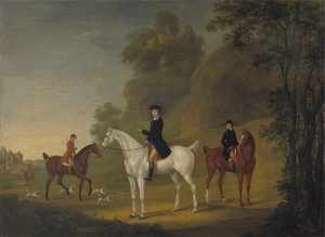 Lord Bulkeley ja hänen Harriers, hänen metsästäjä John Wells ja Whipper-In R. Jennings 作： Thomas Stringer