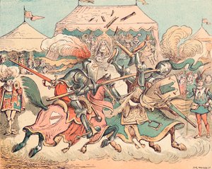 中世のトーナメント、c1884 作： Thomas Strong Seccombe