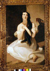 メアリー・アン・パトン（ウッド夫人）（1802-1864）の肖像 イギリスの歌手。トーマス・サリーによる絵画。