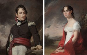Jean Terford David と Mary Sicard David の肖像 作： Thomas Sully