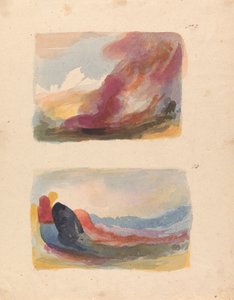 Two Drawings on One Sheet: Landscape - Color Wash, Titian (no. 9); Landscape - color wash, Rubens (no. 10)   1434168   ja       japanese Successfully Translated  Original: Belle americaine ou Vanesse des perlieres - Painted lady butterfly (Vanessa virginie 作： Thomas Sully