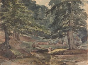 樹木が茂った川のシーン 作： Thomas Sully