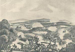 キャトルブラの戦い、1815年6月16日、1815年1909年 作： Thomas Sutherland