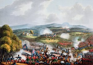 「カトル・ブラの戦い、1815年6月16日」。 作： Thomas Sutherland