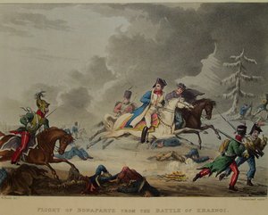 クラスノイの戦いからのボナパルトの飛行、1815 作： Thomas Sutherland