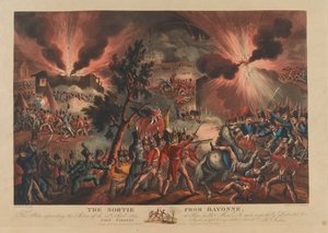 バヨンヌからの出撃、1814 作： Thomas Sutherland