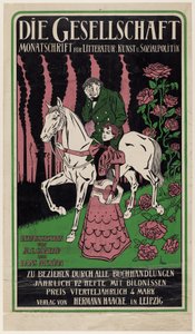 Die Gesellschaft 誌の広告ポスター 作： Thomas Theodor Heine