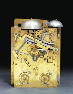 プルクォーターリピート付きのジェームズ2世搭載の印象的なブラケット時計の詳細、いいえ。 166、c.1690-95 作： Thomas Tompion