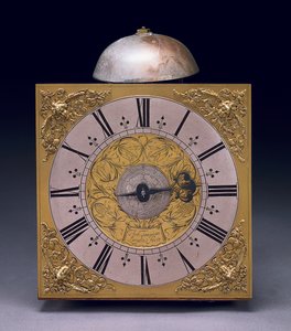 チャールズ2世の30時間ロングケースクロックのスクエアダイヤル、1680年頃（ミクストメディア） 作： Thomas Tompion