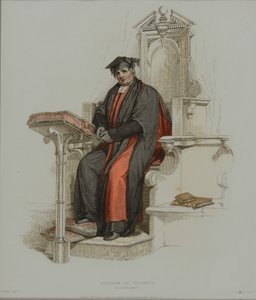ドクターインディヴィニティ、J。アガーが刻印、R。アッカーマンの「オックスフォードの歴史」1814年に出版（手彩色の刻印）