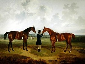 狩りの前に（油彩・キャンバス） 作： Thomas W. Bretland