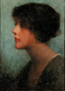ある女性の肖像（油彩・キャンバス） 作： Thomas W. Derring