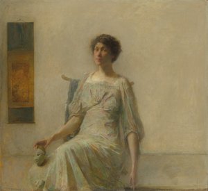 仮面をつけた女」1911年 作： Thomas Wilmer Dewing