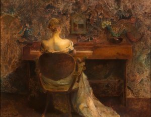 1902年頃のスピネット。 作： Thomas Wilmer Dewing