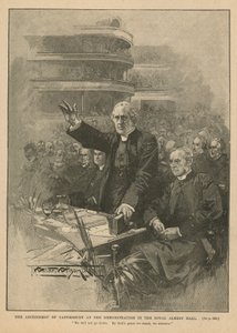 ロイヤルアルバートホールでのデモでのカンタベリー大司教 作： Thomas Walter Wilson