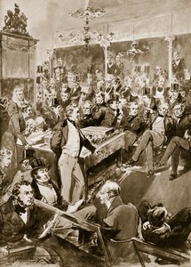 家のロバートピール卿、1846年、「ハッチンソンのイギリス国民の物語」、1923年頃のイラスト 作： Thomas Walter Wilson