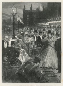 下院で議長の妻であるガリー夫人によるレセプション 作： Thomas Walter Wilson