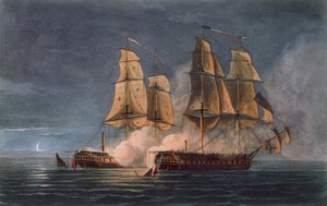 1808年11月10日、HMSアメジストによるThetisの捕獲