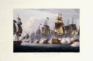 トラファルガーの戦い、1805年10月21日、1816年 作： Thomas Whitcombe