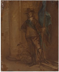 旗を持つ兵士 作： Thomas Willeboirts Bosschaert