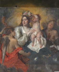 幼児キリストによって戴冠された聖母 作： Thomas Willeboirts Bosschaert