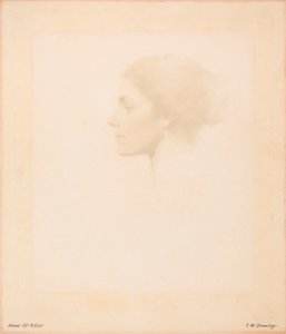 少女の頭 作： Thomas Wilmer Dewing
