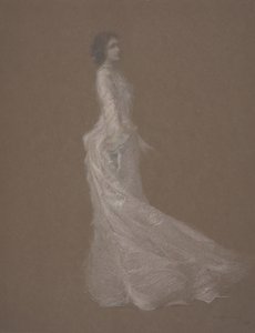 ピンクのドレス、1894年頃 作： Thomas Wilmer Dewing
