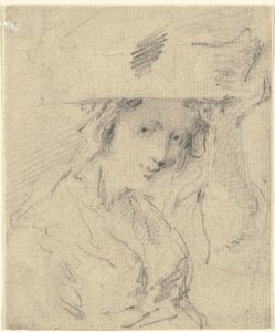 かごを頭に載せた女性 作： Thomas Worlidge