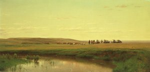 平原のワゴン列車 作： Thomas Worthington Whittredge