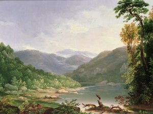 ケンタッキー川、ディック川の近く 作： Thomas Worthington Whittredge