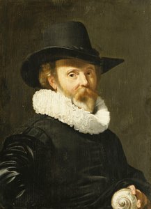 ノーチラスシェルを保持している魚類学者 作： Thomas de Keyser