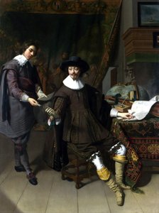 コンスタンティンホイヘンスとその店員 作： Thomas de Keyser