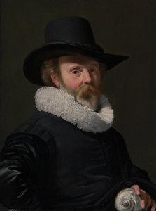 シェルを持つ男の肖像、ca。 1625-26。 作： Thomas de Keyser