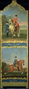 「右への道」（上）と「山羊座」（下）、1750年頃 作： Thomas, of Pall Mall Butler