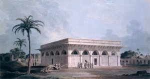 Chaunsath Khamba、Nizamuddin、ニューデリー（色のアクアチント） 作： Thomas und William Daniell