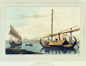 マレー・プロアス、「インドへの絵のような航海」のプレート17、1810年（アクアチント） 作： Thomas und William Daniell