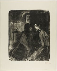 口論する売春婦 作： Théophile Alexandre Pierre Steinlen
