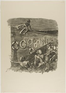 フェデラリストの壁にて 作： Théophile Alexandre Pierre Steinlen