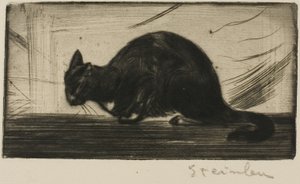 背中を丸める猫 作： テオフィル・アレクサンドル・ピエール・スタインラン