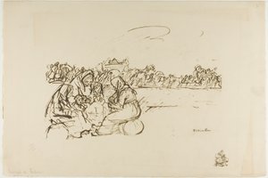 ヴェルダンからの避難民、Actualitésより30枚目 作： Théophile Alexandre Pierre Steinlen