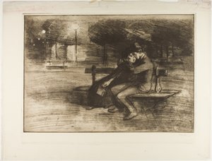 ベンチの恋人たち 作： テオフィル・アレクサンドル・ピエール・スタインラン