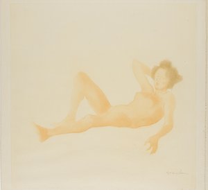 横たわる女 作： Théophile Alexandre Pierre Steinlen