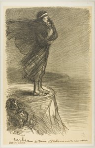 セルビア：シスター・アン、プレート20（Actualitésより 作： Théophile Alexandre Pierre Steinlen
