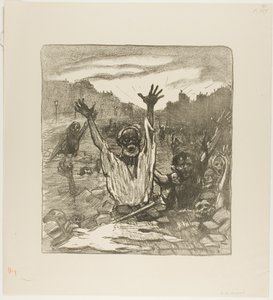 路上の叫び！ 作： Théophile Alexandre Pierre Steinlen