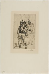 歩く3人の兵士 作： Théophile Alexandre Pierre Steinlen