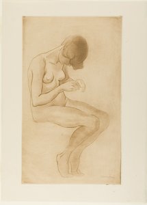 ネイルを直す女性 作： Théophile Alexandre Pierre Steinlen