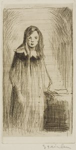 少女立ち 作： Théophile Alexandre Pierre Steinlen