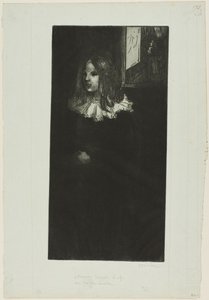 白い襟の少女 作： Théophile Alexandre Pierre Steinlen