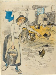 農場の少女 作： Théophile Alexandre Steinlen