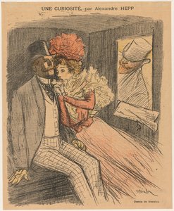 ギル・ブラスのイラスト: 好奇心、アレクサンドル・ヘップ作、1897年。 作： Théophile Alexandre Steinlen